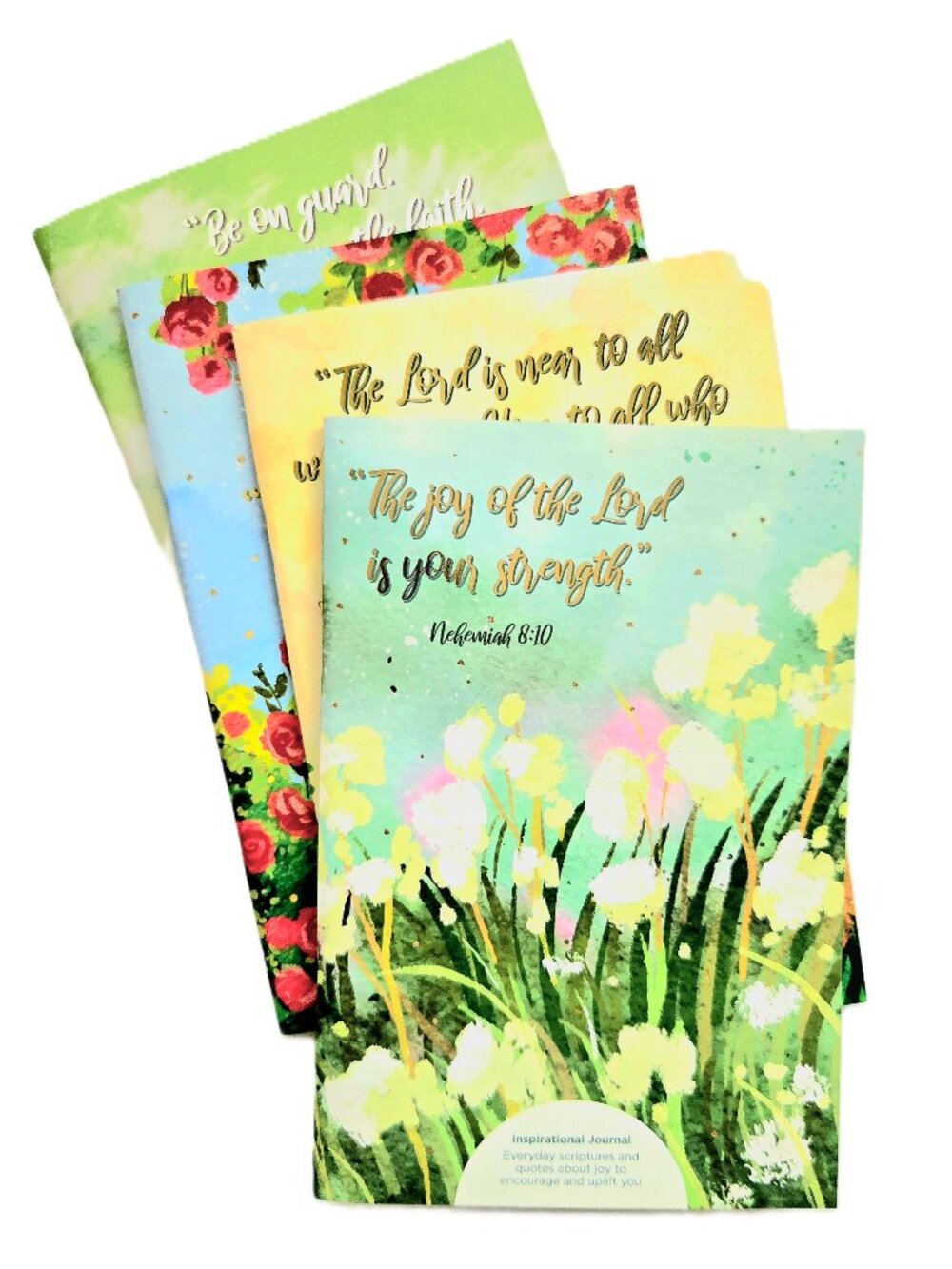 Journal 4 PACK Bible Verse Inspirational Notebook Diary Christian Book Study